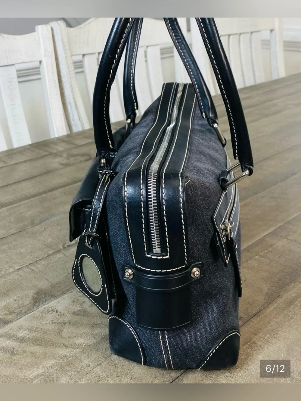 🖤🩶 Dooney & Bourke Anniversary Signature Double Pocket Satchel & Wristlet Set